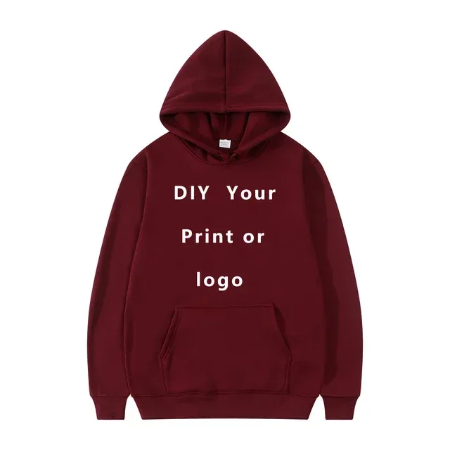 2024 homme femme décontracté personnalisé imprimé texte sweat à capuche bricolage Logo personnalisé personnalisé sweat à capuche personnalisé texte Logo sweat
