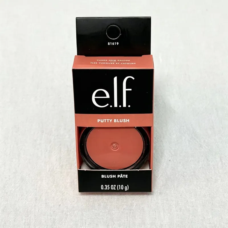 Elf Putty Blush Single Matte Cream Blush Dual-Use as Cream Eyeshadow Natural Soft Tone for Effortless Everyday Facial Makeup