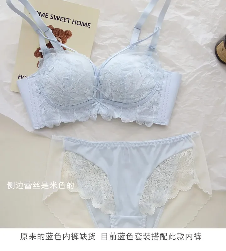 French Garden MOYISU Lace Σετ σουτιέν 32-38 AB Wireless Thin Cup Push Up Anti Sag セクシー Υποστήριξη Εσώρουχα Κατάλληλο μικρό μπούστο