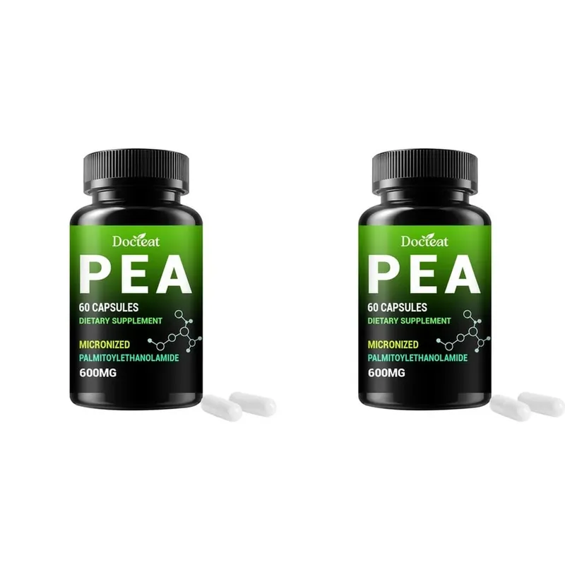 Docteat PEA 600 mg kapszula mikronizált palmitoil-etanolamid támogatja a vegyület egyensúlyának fenntartását, kényelmes és könnyű 60 kapszula — image 11