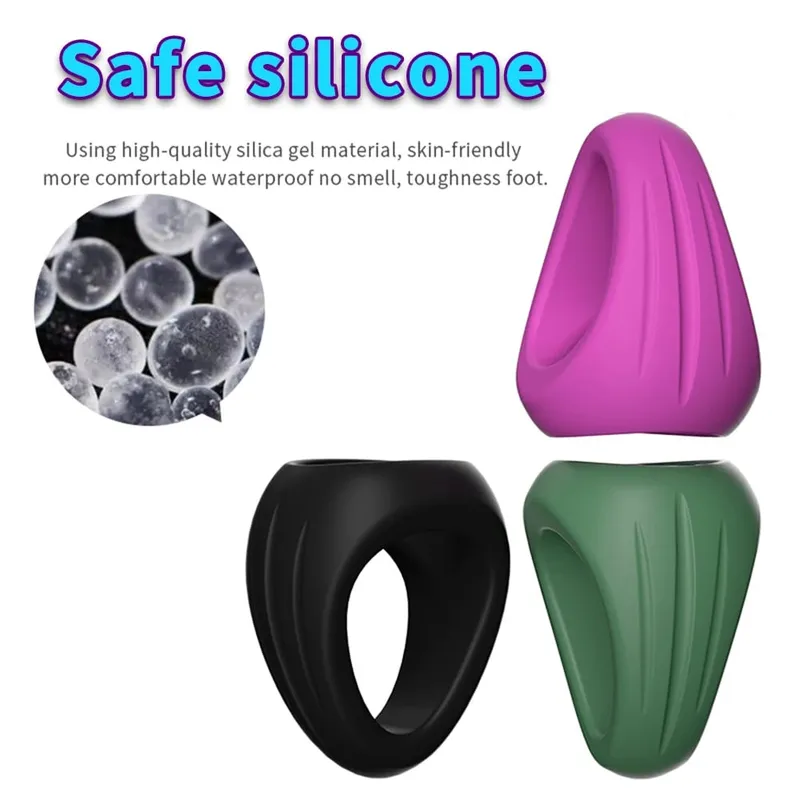 Men Penis Ring Silicone Cock Rings Male Lock Ejaculation Scrotal Ball Stretcher anillo hombre Cockring Sex Toys For Men — image 2