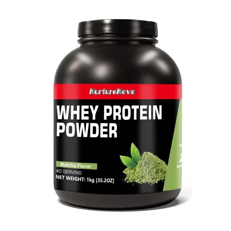 NurtureNova Whey Protein Powder 40 adag fehérje ital keverék felnőtteknek Chocolate Matcha eper ízű napi táplálkozás — image 9