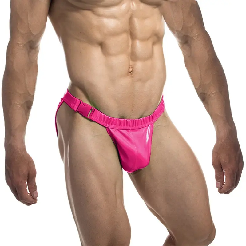Leather Sexy Gay Male Bikini Men Underwear Brief and Swimwear All in One. You Can Use It As An Underwear or Swimwear,Up To You.