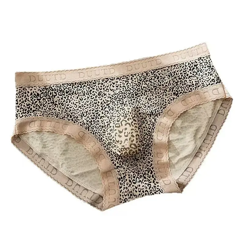 Men's French Lace Briefs Sexy 3D U Convex Pouch Underpant Summer Thin Ice Silk Breathable Underwear Low-rise See Through Panties — image 5