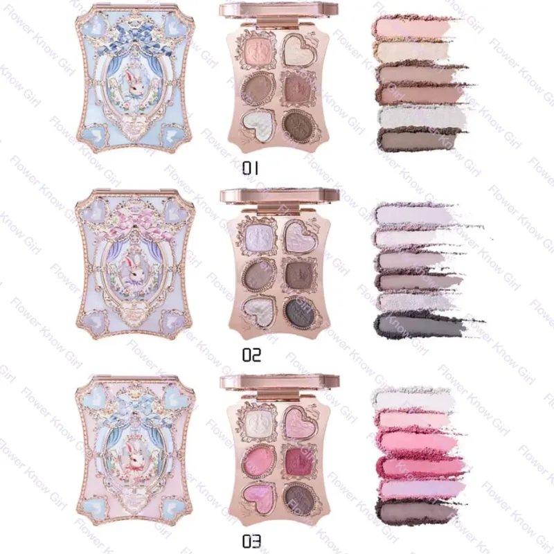 Flower Knows Makeup Gift Set για γυναίκες Shimmer Eyeshadow Palette Full Coverage Concealer Gel Eyeliner & Lipstick Cosmetic Kit