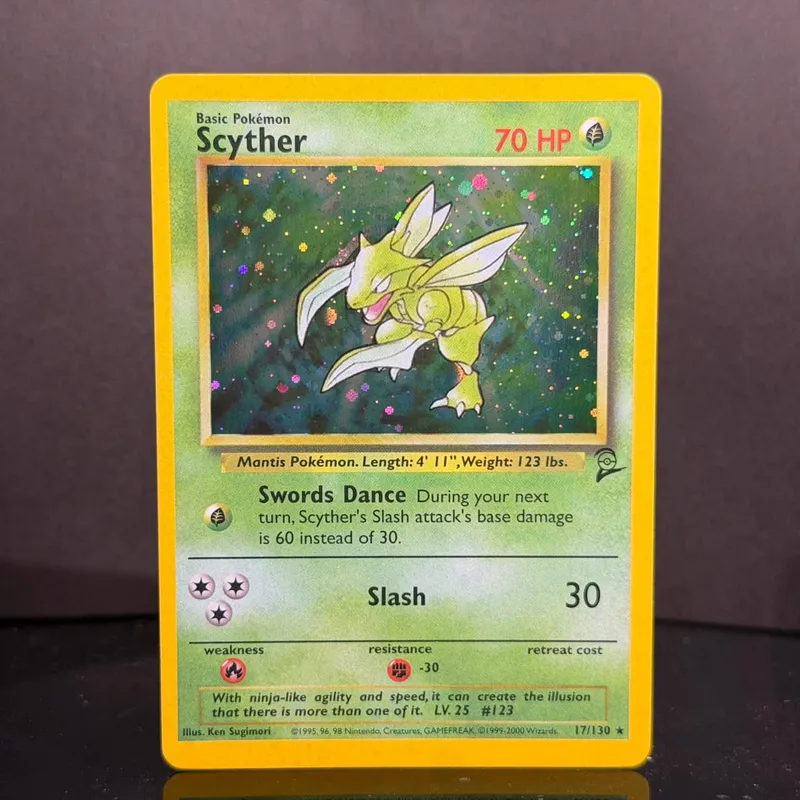 Pocket 2000 Base Set 2 OG Nostalgia Συλλεκτικό Hitmonchan Scyther Clefable Pidgeot Mewtwo Traditional Holo Proxy — image 23