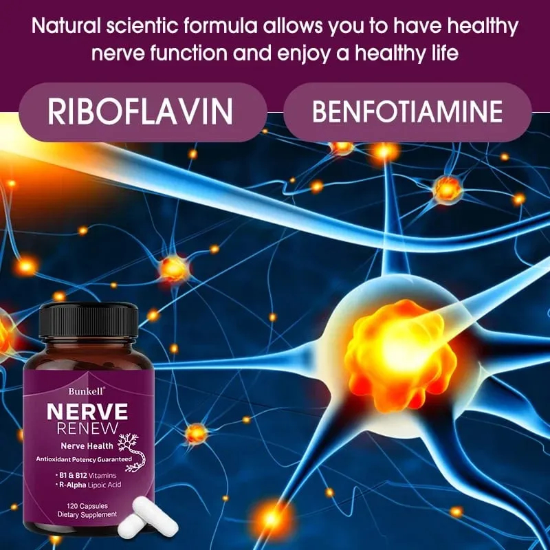 Neurological Support Capsules - Alpha Lipoic Acid Vitamins - Supports Nervous System and Joint Health Bone Health