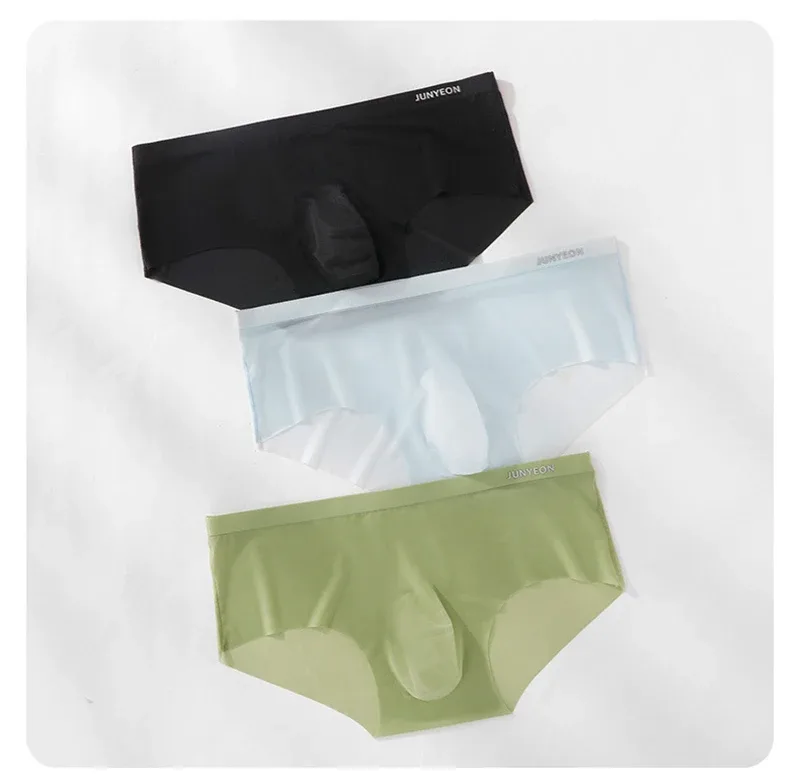 Sexy Men Briefs Undies Summer Seamless 3D Pouch Panties Ultra-thin And Light Breathable Underwear Quick Drying Underpants Slip — image 10