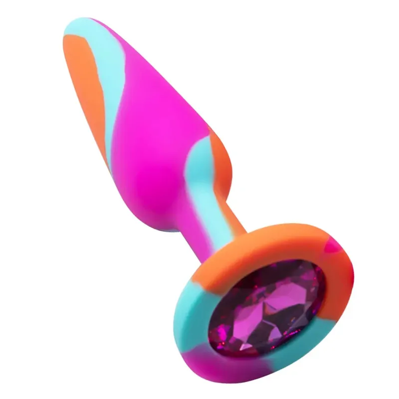 Silicone Anal Plug for Woman 3 Sizes Butt Plug Crystal Base Sex Toys Anal Toys Sex Stopper Adult Toys Anal Trainer for Couples