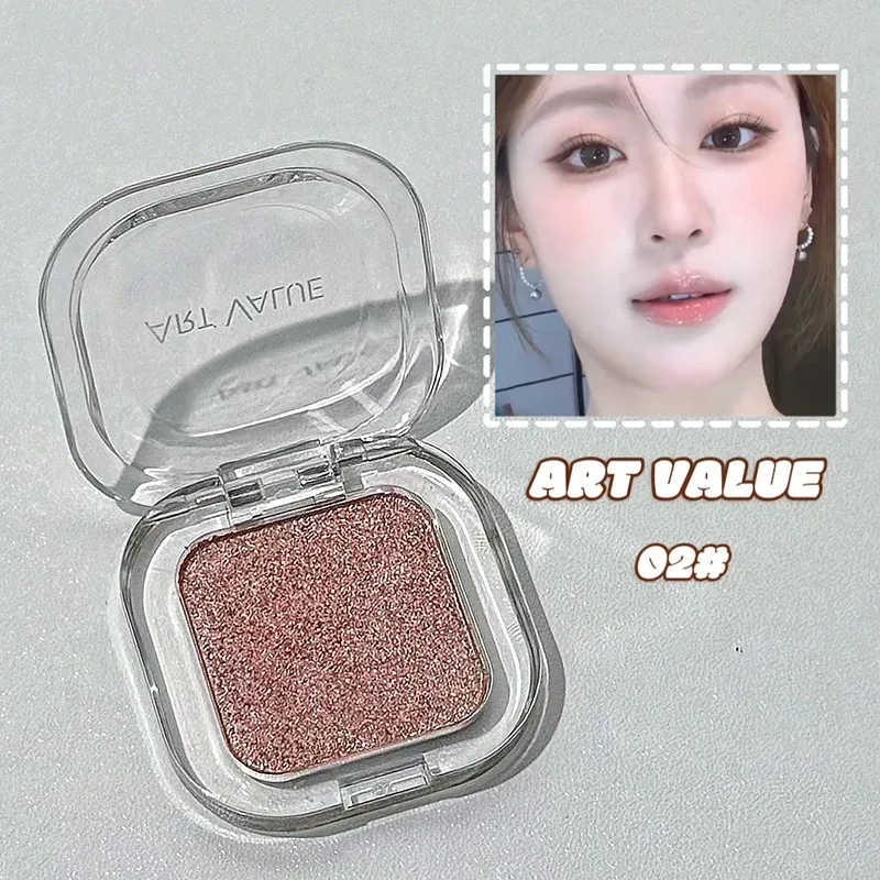 ART VALUE Single Color Eye shadow Palette Shimmer Matte Delicate Lasting Makeup High Gloss Brightening Silkworm Charming Shadow — image 9