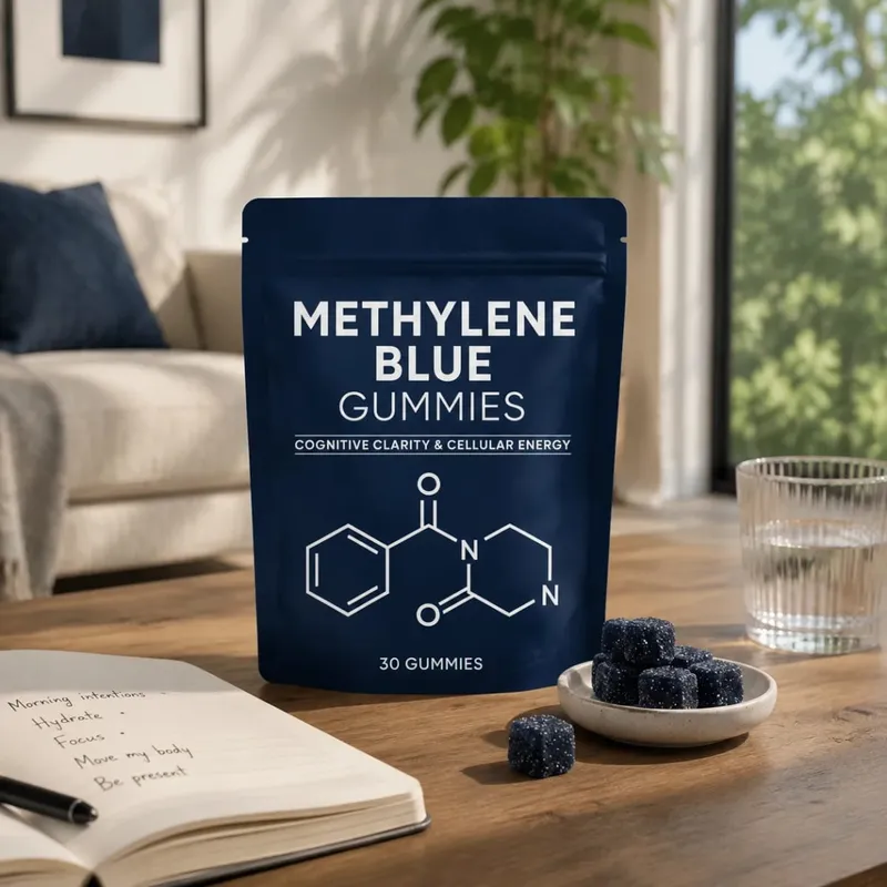 Συμπλήρωμα Methylene Blue Gummies 30/60 τμχ Focus Energy Support Vegan μη ΓΤΟ χωρίς γλουτένη καθημερινά μασήματα διατροφής για ενήλικες — image 2