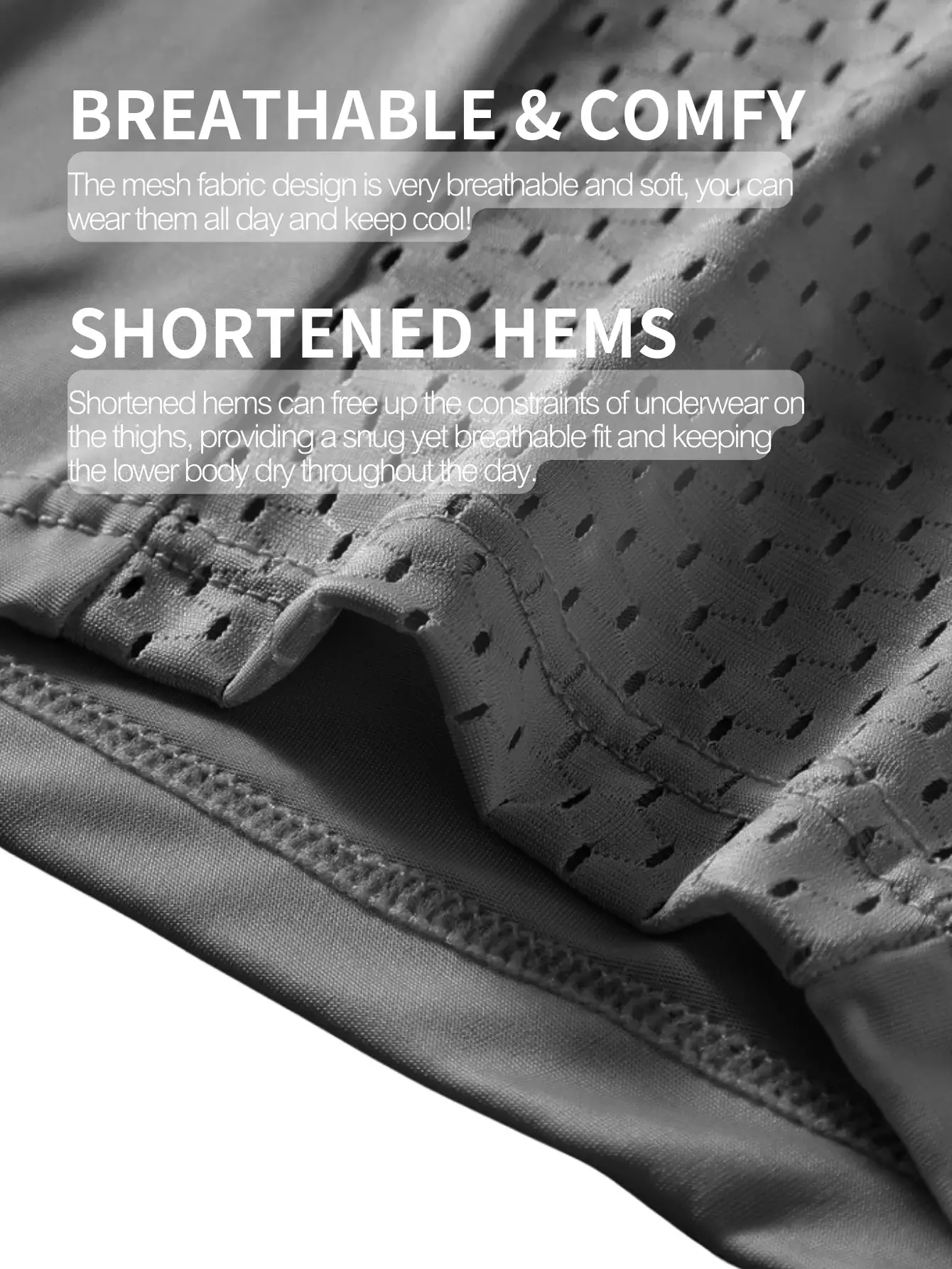 1PC Mesh Ice Silk Boxer Shorts Men's Underwear Underpants Breathable Teenagers Panties Bamboo Lingerie Plus Size Whatever Print