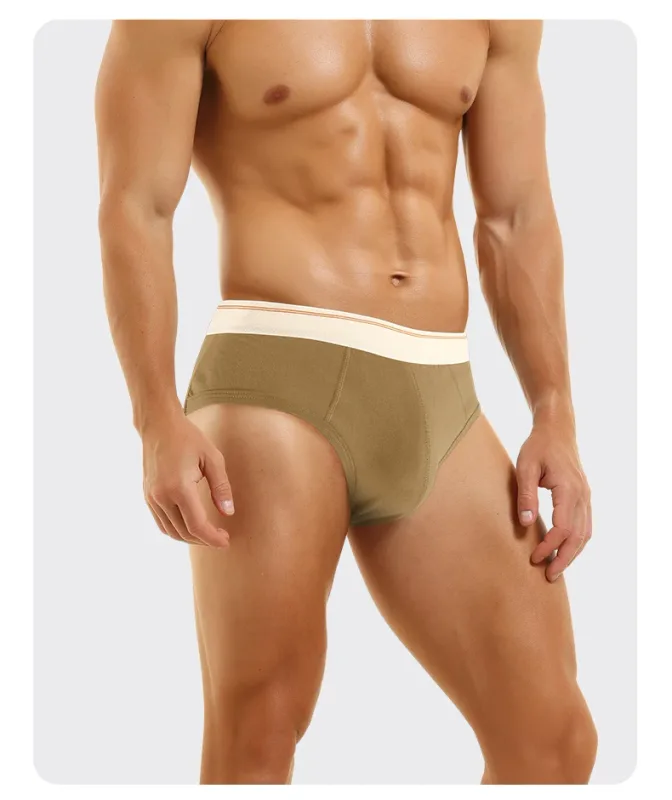 Men's pure cotton breathable and comfortable triangular underpants, mid-waist, skin-friendly and soft, teenagers' underpants 3256810188437944
