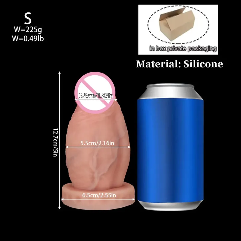 New Realistic Big Huge Thick Anal Dildo Butt Plug Giant Large Soft Silicone Anal Plug Expander Training Adult Sex Toys for Women