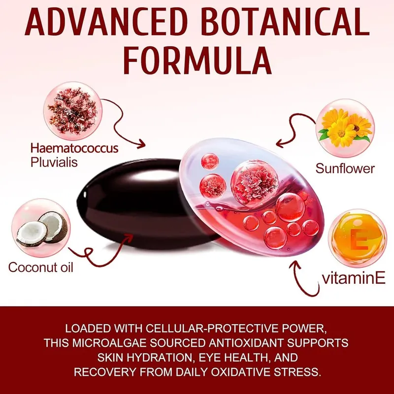 Astaxanthin 12mg 120 Softgels Triple Strength Premium Antioxidant Supplements Support Eye Skin Joint & Immune System Health