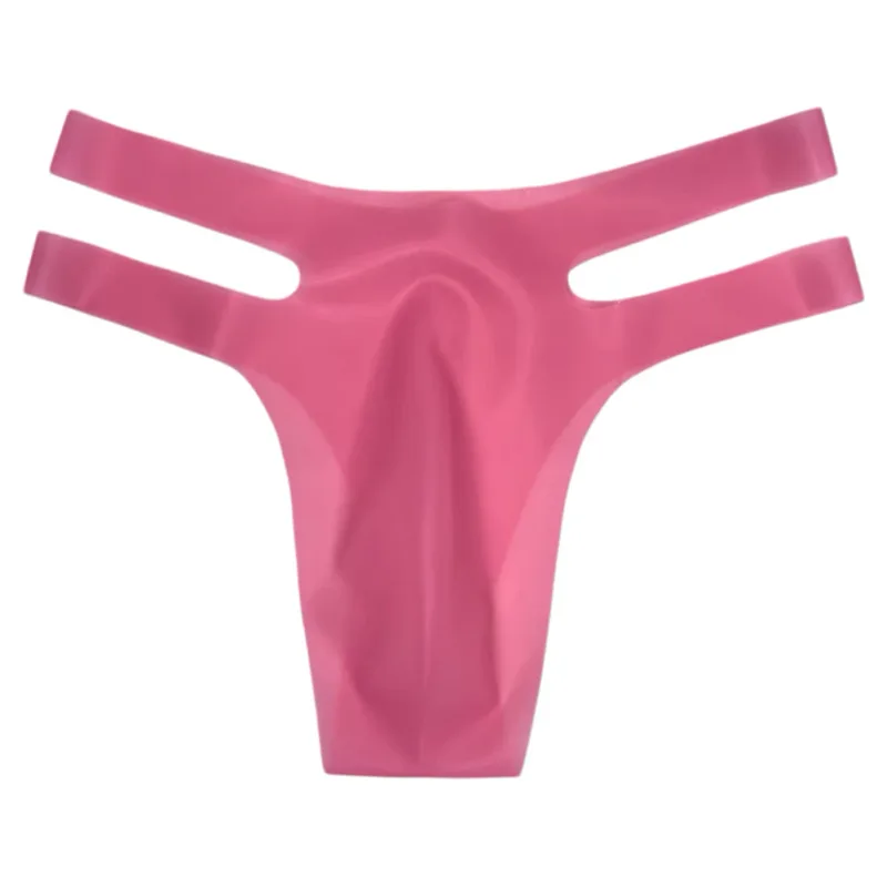 Mens Latex Briefs Sissy Seamless Brazilian Underwear Low Waist Erotic Underpants — image 3