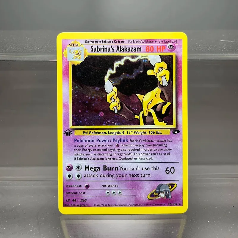 PKM Cards 1st Edition Gym Challenge 1996 Base Set Single Foil Cards Mewtwo Gengar Raichu Game Collection Cards PTCG Proxy Cards