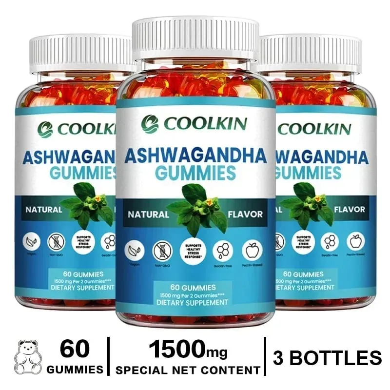 Ashwagandha Gummies - Enhance Physical Strength and Endurance Relieve Stress and Anxiety Improve Sleep Quality Antioxidant