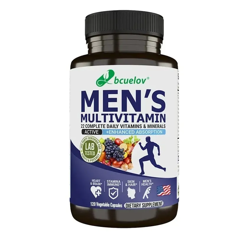 Men’s Multivitamin & Mineral Capsules High Absorption Antioxidant Supplement for Energy Immune Bone Skin & Overall Wellness