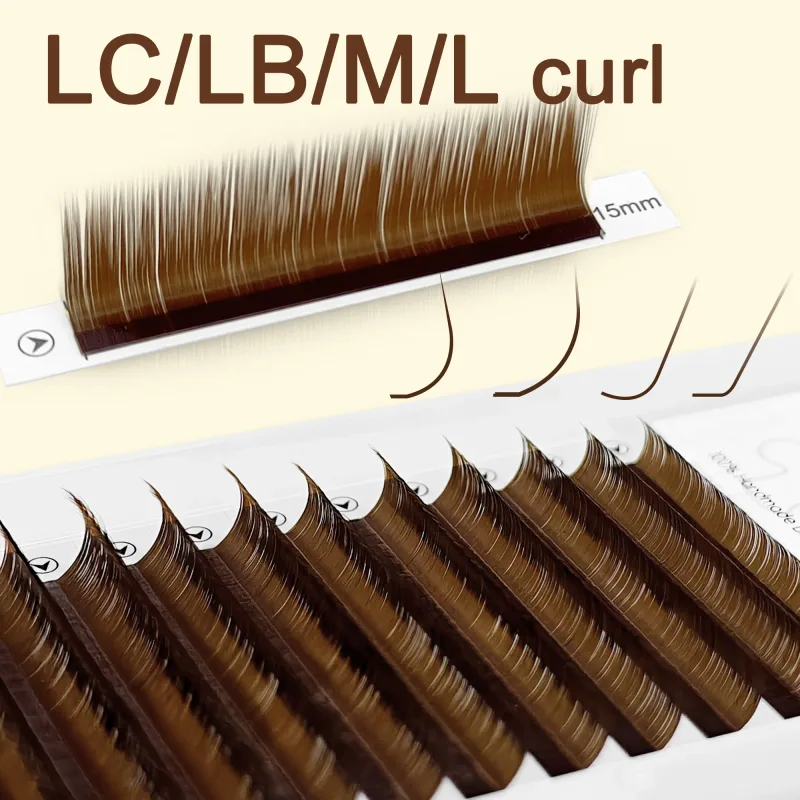 Abonnie LC LB Brown Lashes Dark Brown Classic Extensions Eyelash Lashes Foxy Eye