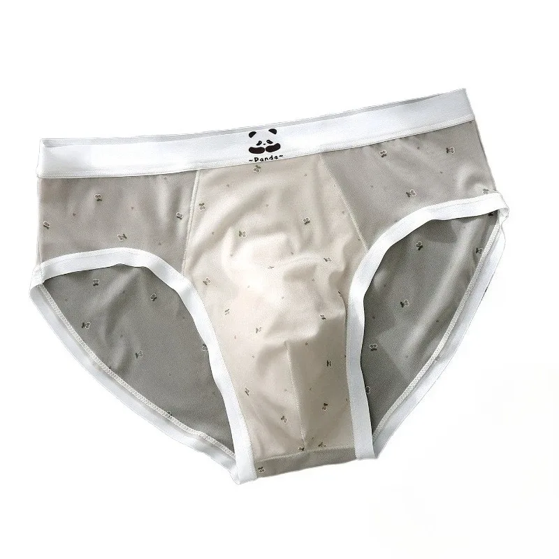 Men's Briefs Ultra-Thin Ice Silk Seamless Panties Floral U Convex Pouch Underwear Sissy Lingerie Transparent Underpants — image 5