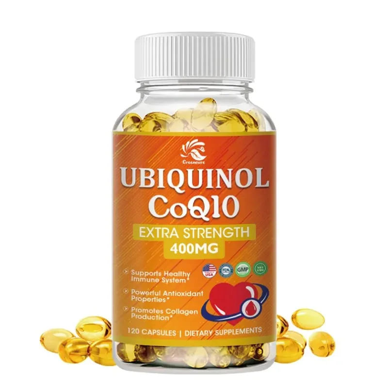Greensure 400mg Absorbable Coenzyme Q10 Capsules 60/120 Vegetable Capsules - Protective Antioxidant