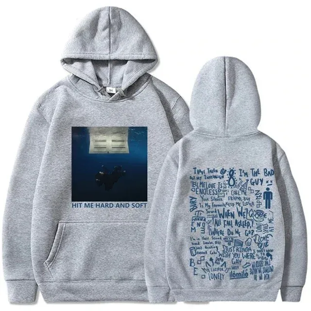 Hit Me Hard and Soft Tour Hoodie Billie Pullover Männer Sänger Grafikdruck Herbst Winter Fleece Sweatshirts für Fans