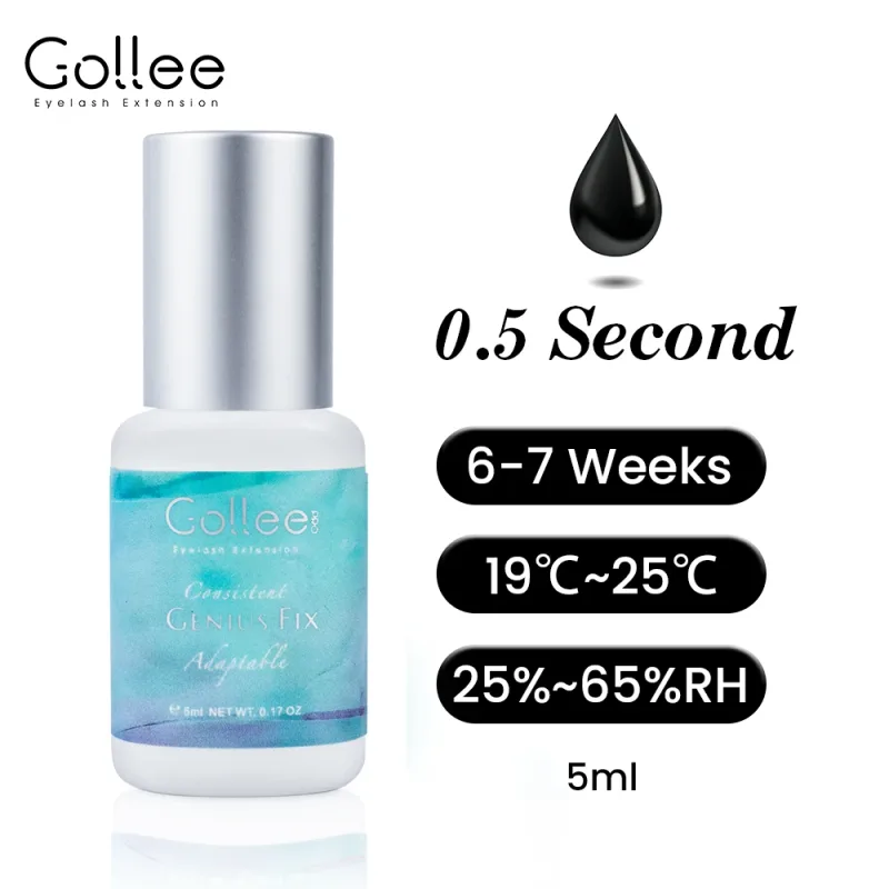 Gollee 0.5s דבק מהיר להארכת ריסים דבק ריסים מקצועי עמיד 6-8 שבועות השתלת ריסים עמיד למים Super Bonder