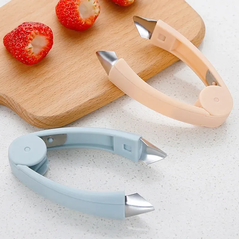 1 τεμ. Strawberry Steel Pineapple Eye Peele Fruit and Vegetable Practical Sed Remover Clip Fruit Tools Gadgets κουζίνας — image 2