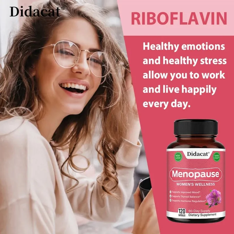 Menopause Relief Capsules - Improves Metabolism Support Weight Management Hot Flashes Night Sweats Mood Supplements for Women