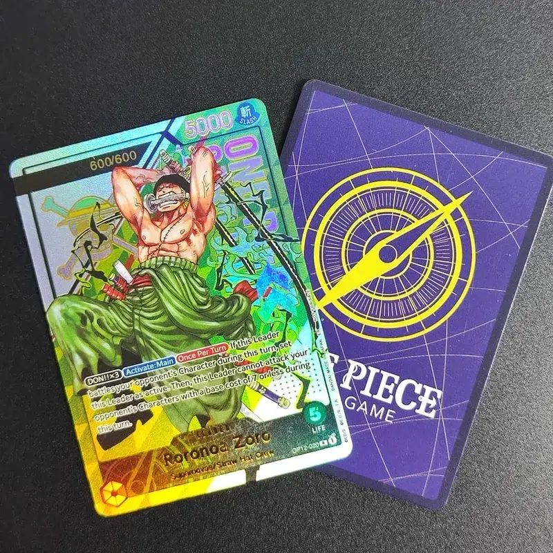 DIY One Piece Card Game Treasure Cup Roronoa Zoro OP12-020 Serialized 1/600 600/600 Collection English Cards Anime
