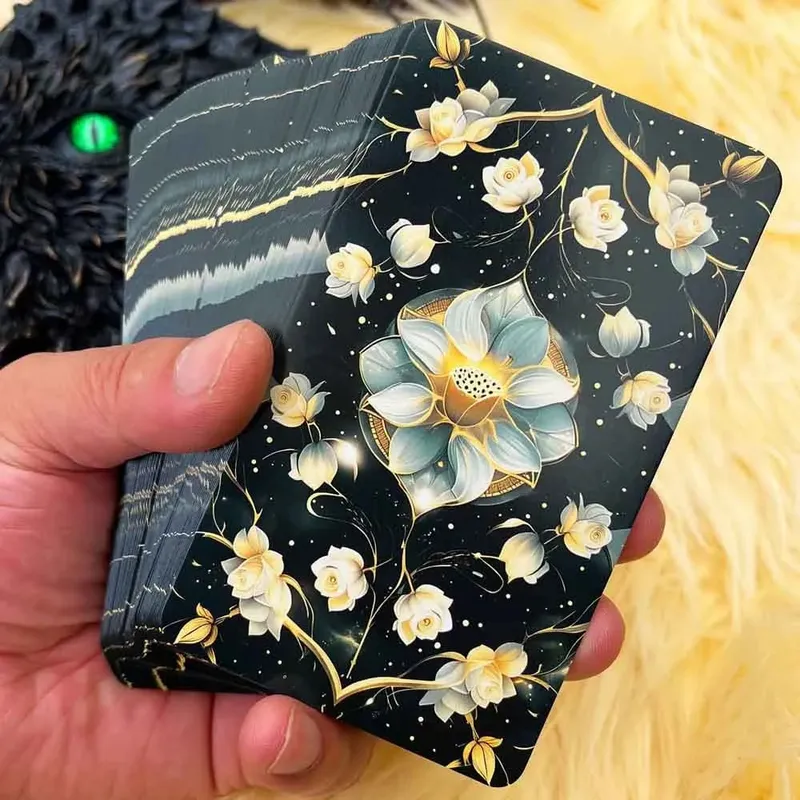 Etheral Bloom Tarot kártyapakli 78 db 13x8 cm-es Trust Flower téma, papír útmutató kártyajátékokat tartalmaz — image 3