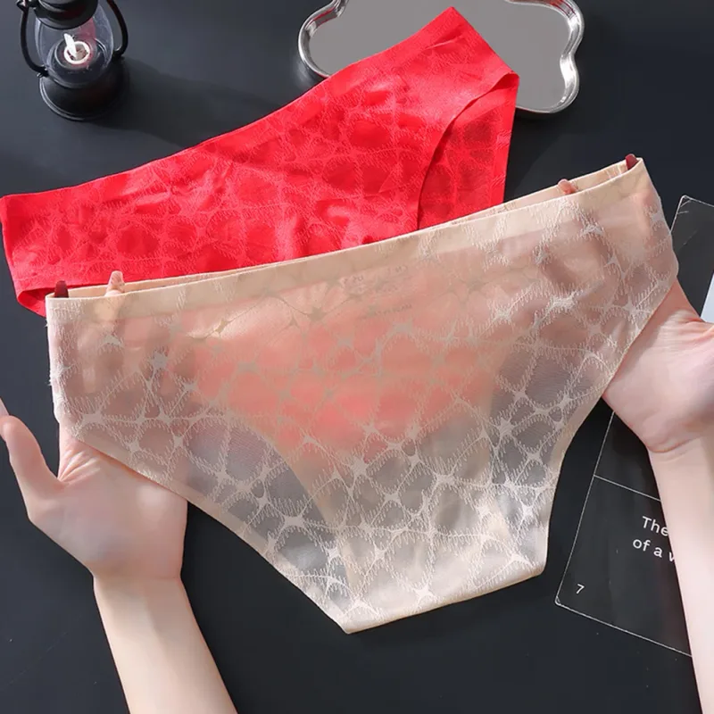 Letter Lace Transparent Men's Underwear Thin Mesh Hollow Out Sexy Male Briefs Medium Low Waist Sexy Triangle Shorts