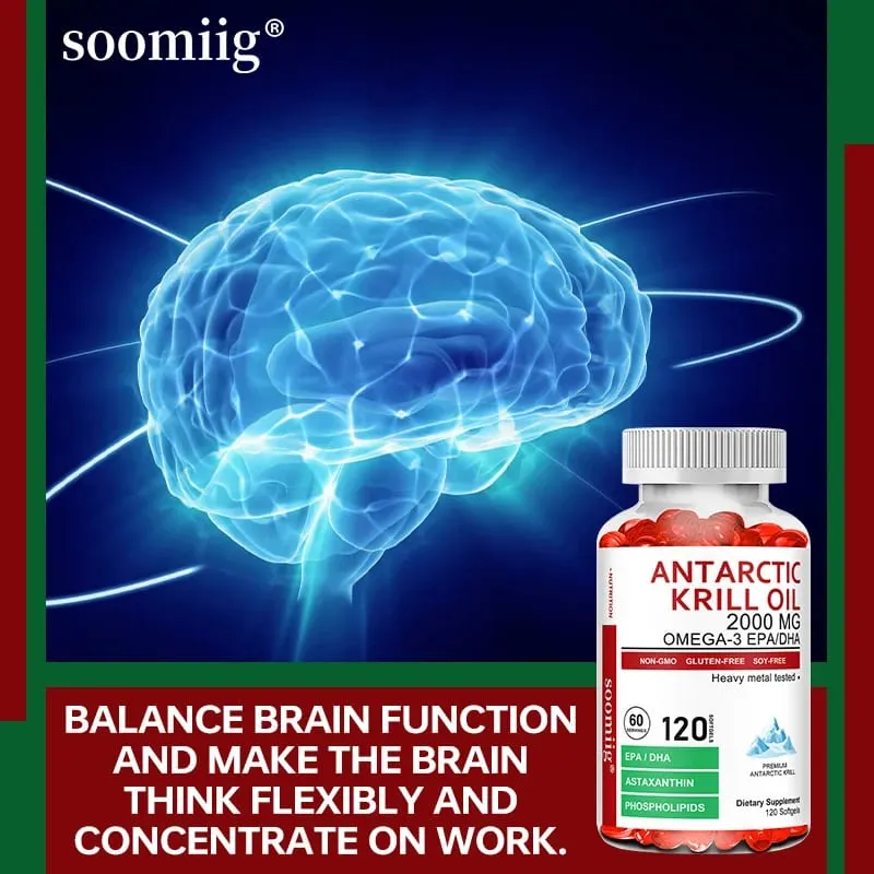 Antarctic Krill Oil Capsules 2000mg Omega-3 EPA & DHA with Astaxanthin Supplement Sourced from Red Krill Maximum Strength — image 5
