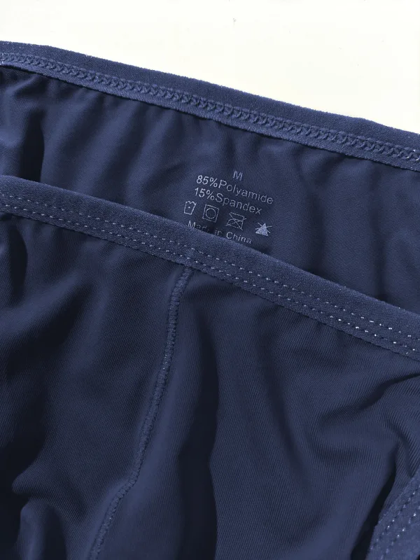 1PC Men's Sexy Low-Waist Briefs with Large Pouch Single Color Thin Belt Comfortable Thin Design for Summer Pure Color Underwear — image 33