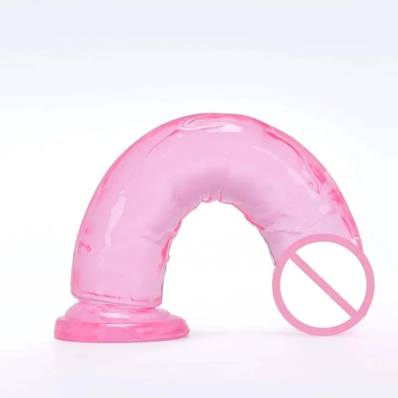 Pink Soft Realistic Dildo With Suction Cup Gode Consolador Big Penis Silicone Anal Adult Sex Toys Dilldo Plugs For Women Lesbian