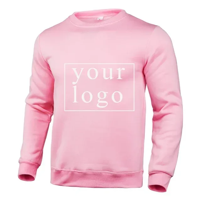Votre propre conception Logo/image de marque personnalisé partout hommes femmes bricolage col rond à manches longues pull à capuche mode nouveau