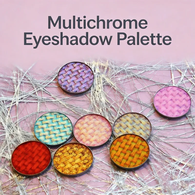 Alluring Chameleon Wet Eyeshadow Palette 26mm Glitter Luminous Metallic Highly Pigmented Multichrome Eyeshadow Aurora Fair — image 4
