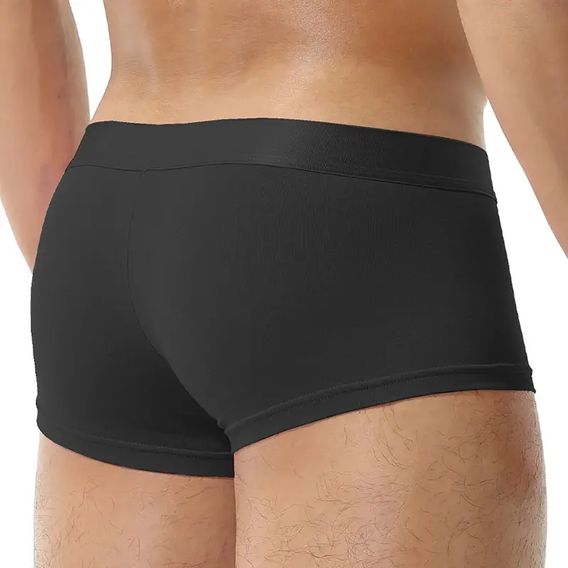 1Pcs Open Front Underwear Men Ice Silk Sexy Men's Boxer Shorts Panties Breathable Pouch Bulge Underpants Male — image 10