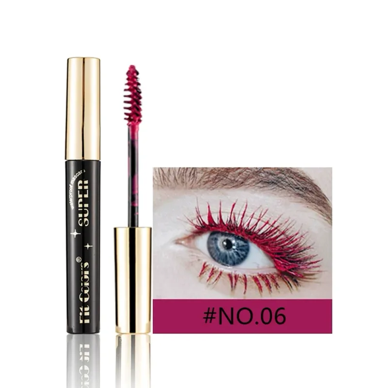 12 Colors Colored Mascara Waterproof Long-lasting Volumizing Curling Non-flaking Rainbow Eye Makeup Purple Blue Pink Green Red