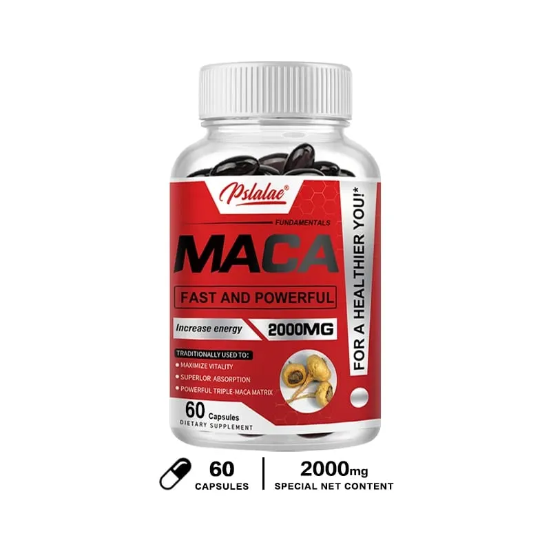 Κάψουλες Maca Root για άνδρες και γυναίκες για μεγιστοποίηση της ζωτικότητας και της απόδοσης Φτιαγμένες με μαύρες σκόνες Maca Red Maca και Yellow Maca — image 8