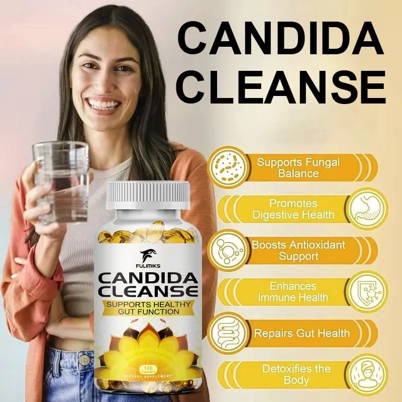 Fulimiks Candida Cleanse - Antioxidant Intestinal Cleansing and Detoxification Promote Digestion & Metabolism - 120 Capsules — image 2
