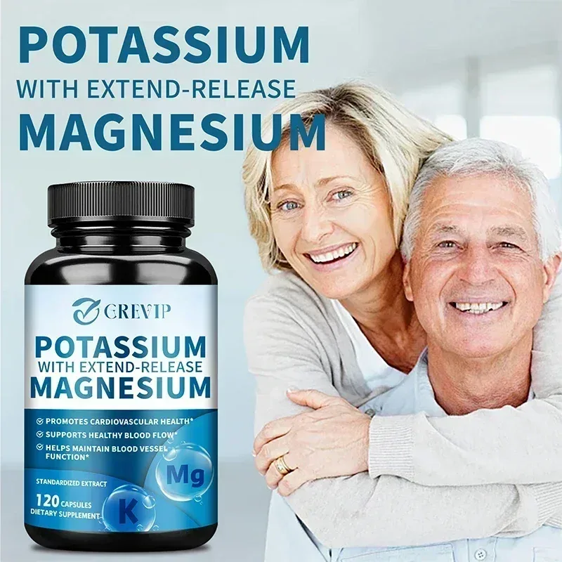 Potassium Magnesium - Improve Sleep Quality Reduces Fatigue and Headaches Benefits Bone and Heart Health Immune System