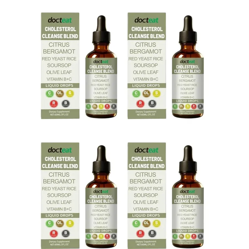 Docteat Cholesterol Cleanse Blend Liquid Drops Citrus Bergamot Supports Metabolic Balance with Vitamin C and B2 Dropper 60 ML — image 11
