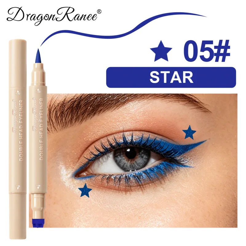 2-σε-1 διπλό άκρο Stamp Seal Eyeliner Γρήγορο Στέγνωμα Αδιάβροχο και Αδιάβροχο, Αδιάβροχο και Αδιάβροχο Δεν είναι εύκολο να μουτζουρώσετε Πολύχρωμο Μακιγιάζ Ματιών — image 16