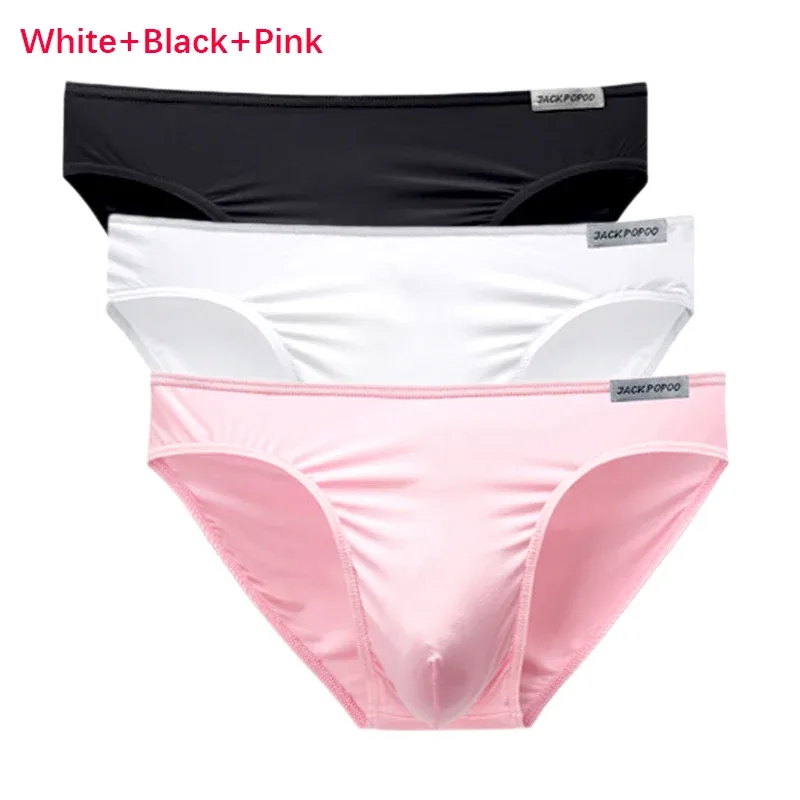 3PCS/Lot Men's Underwear Modal High Quality Soft Briefs Breathable Comfortable Youth Underpants Male Sexy U Bulge Pouch Panties