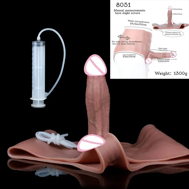 Tapón Anal de silicona, consolador para chorros, bragas con músculos abdominales, pene sólido, masturbador Anal vaginal, juguete sexual para mujer — image 8