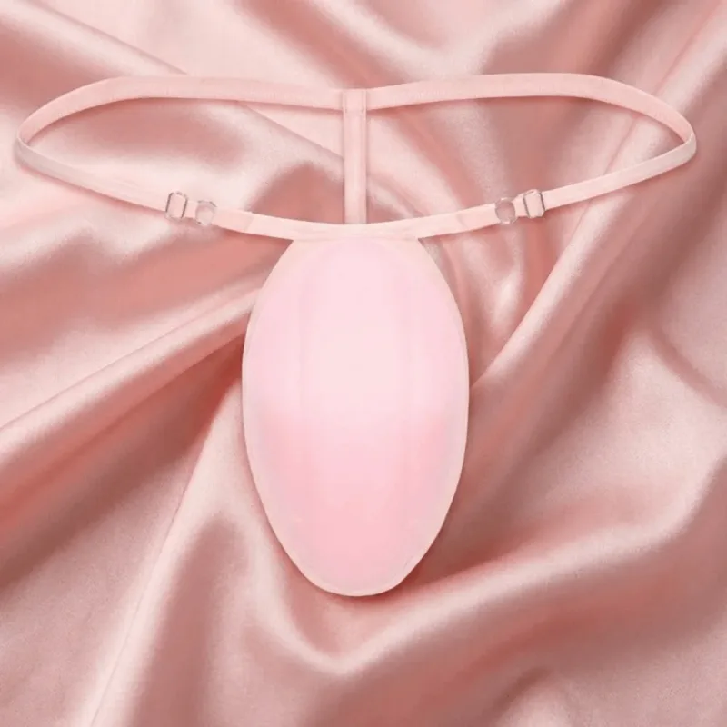 T-back Push Up gąbka podkładka pod kubek stringi regulowane 3D z przodu wyściełane figi bezszwowe niskiej talii męskie bielizna modelująca męskie majtki akcesoria