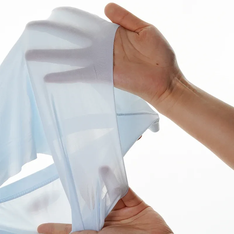 4pcs Panlalaking Ice Silk Briefs sa Tag-init Transparent na Seamless Sexy Mabilis na pagkatuyo Trendy Breathable Underwear Ultra-manipis na Panty — image 11
