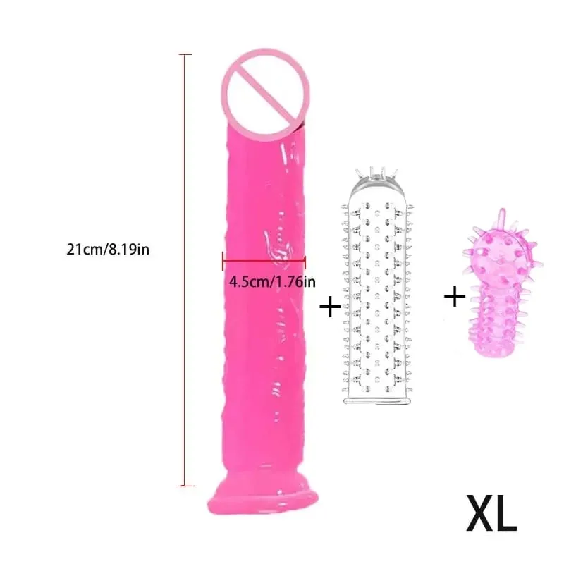 Pink Soft Realistic Dildo With Suction Cup Gode Consolador Big Penis Silicone Anal Adult Sex Toys Dilldo Plugs For Women Lesbian